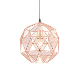 Armour Steel Ceiling Pendant Light In Copper