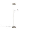 Modern floor lamp steel incl. LED with remote control and reading arm - Strela