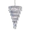 Sigma 9 Lamp Chrome Spiral Ceiling Light With Acrylic Prisms