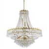 Versailles Gold 13 Light Chandelier Trimmed With Crystal