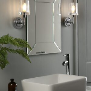 Laura Ashley LA3756189-Q Blake Bathroom Crystal Wall Light In Polished Chrome Finish