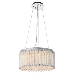 Galina 12 Lights Ceiling Pendant Light In Polished Chrome