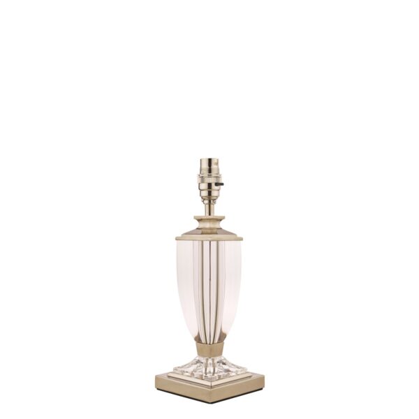 Laura Ashley Carson Polished Nickel Small Crystal Table Lamp Base
