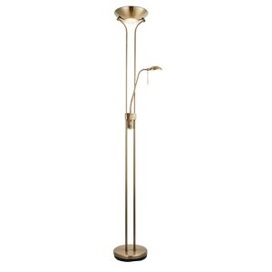 Reading Mother And Child Task Floor Lamp In Antique Brass