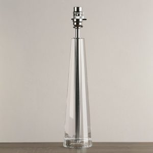 Laura Ashley Blake Cut Glass Crystal Obelisk Large Table Lamp Base In Polished Chrome Finish