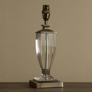 Laura Ashley Carson Antique Brass Crystal Small Table Lamp Base