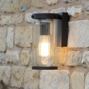 Laura Ashley LA3756165-Q Arthur Outdoor Wall Light In Matt Black Finish IP44