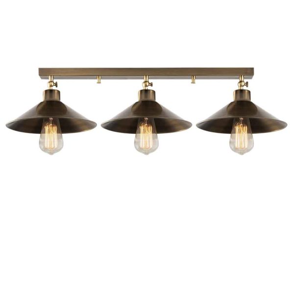 Berceste 3 Light Metal Cone-Shaped Ceiling Light in Vintage
