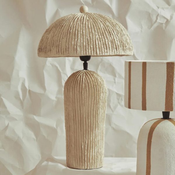 Cerano Metal Domed Table Lamp in Oatmeal