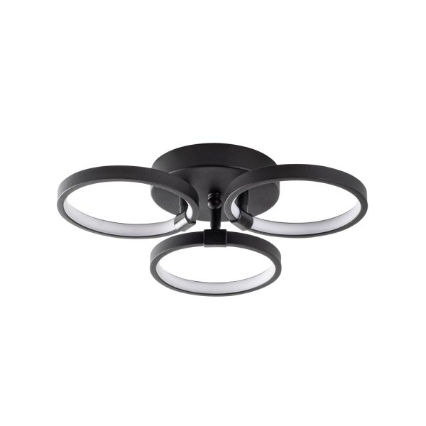 Halka Metal Ceiling Light in Black
