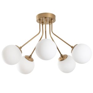 Orion 5 Light Metal Ceiling Light in Gold